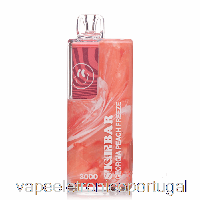 Barra De Açúcar Eletrônico Vape Sb8000 0% Zero Nicotina Descartável Georgia Pêssego Congelar